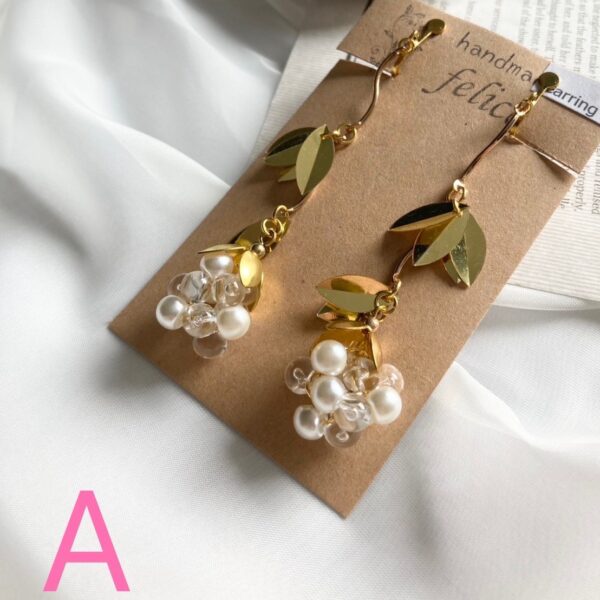 【イヤスタ限定】パール✖Gold アクセ A