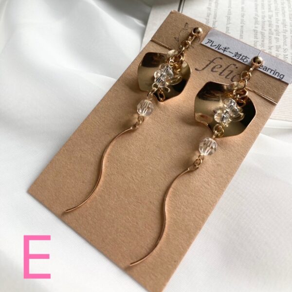 【イヤスタ限定】パール✖Gold アクセ E