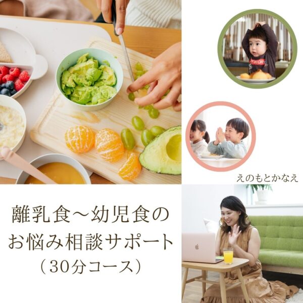 離乳食〜幼児食のお悩み相談サポート（30分コース）