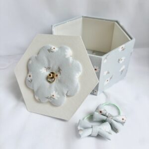 お揃い生地のヘアアクセサリーボックス✨ヘアゴムセット付き💓