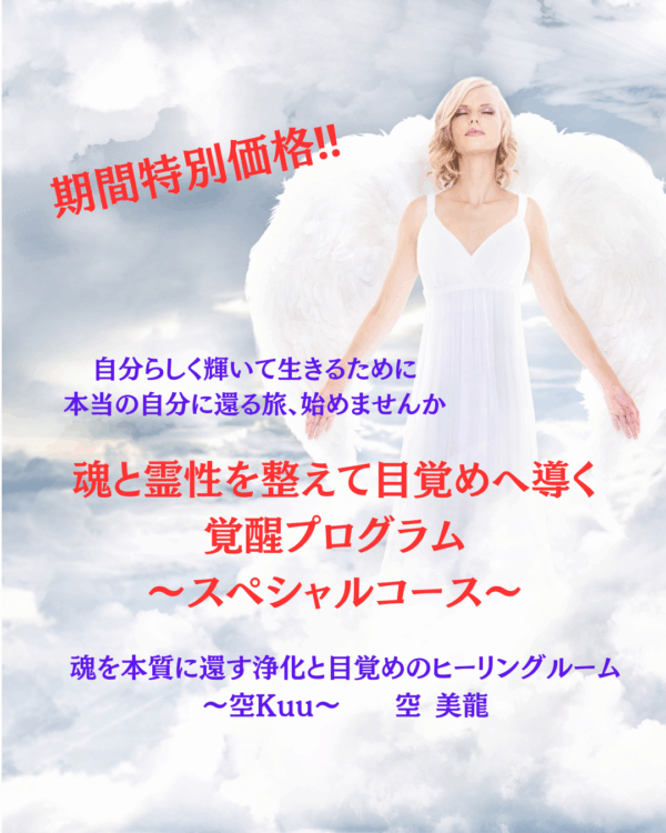 【期間限定特別価格‼️】⭐️魂と霊性を整えて目覚めへ導く覚醒プログラム～スペシャルコース～