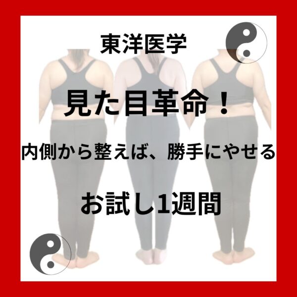 見た目革命！！内側から整えば、勝手に変わる　お試し１週間