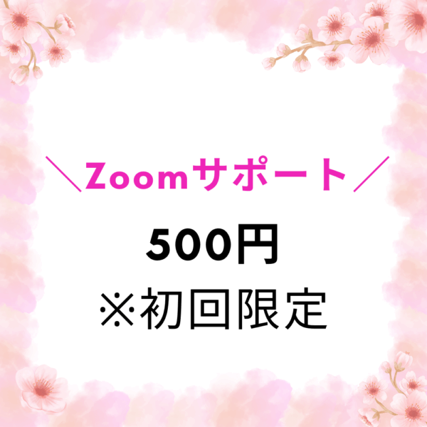 Zoomサポート　初回限定