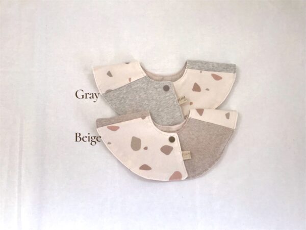 韓国生地/テラゾー柄×無地/まんまるスタイ