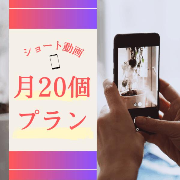 ショート動画（TikTok、リール）月20個プラン