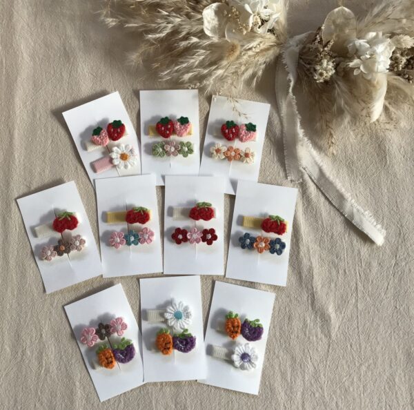 【ヘアピン/フルーツ×フラワー】