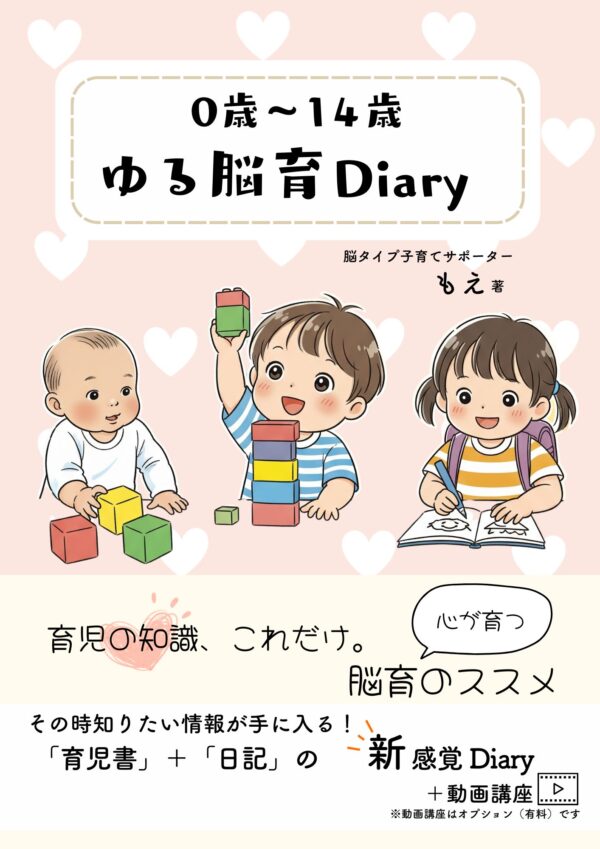 【０〜14歳　ゆる脳育Diary】　〜その時知りたい情報が手に入る！「育児書」＋「日記」の新感覚ダイアリー〜