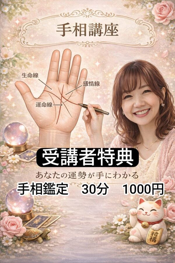【勉強ジンジャー受講者特典】手相鑑定