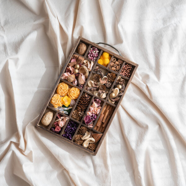 ドライフラワー　ボタニカルウッドボックス