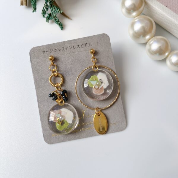 癒し色のピアス