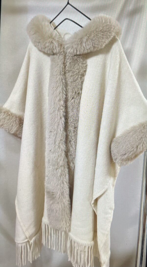 《未使用》ロングポンチョコートベージュ