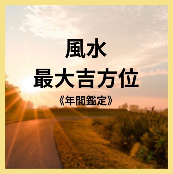 あなたの風水最大吉方位☪️年間鑑定
