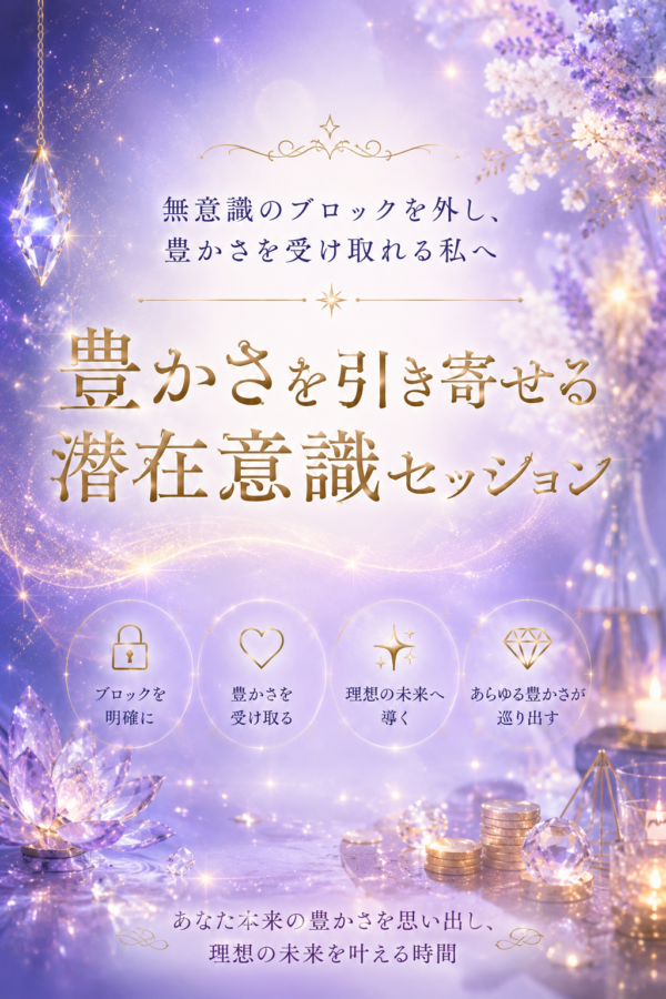 豊かさを引き寄せる潜在意識セッション