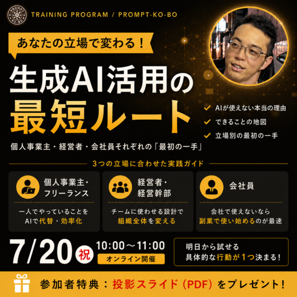 生成AI活用の最短ルート