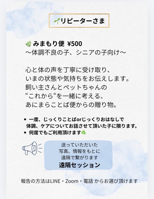 みまもり便(リピーター様向け)