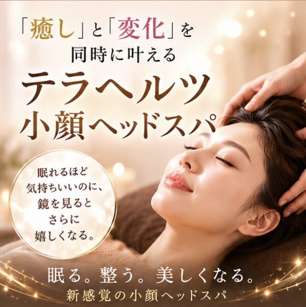 【イヤスタ限定】『癒し』と『変化』を 同時に叶える！テラヘルツ小顔ヘッドスバ60分