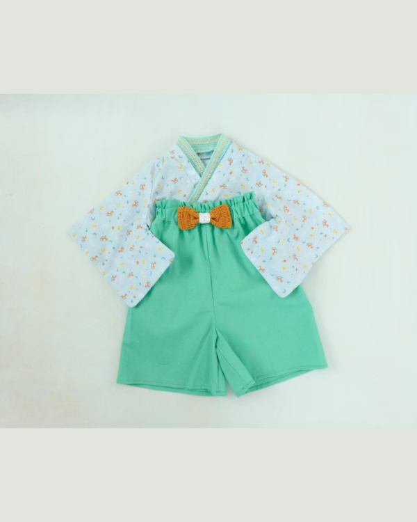 ベビー袴　グリーン　size70【送料無料】