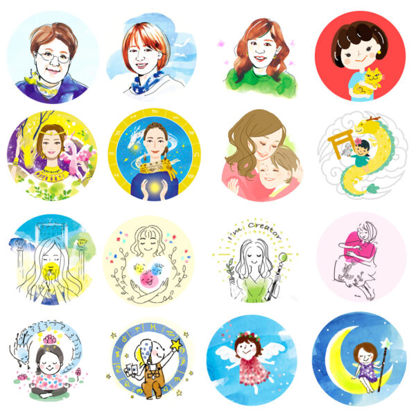 ご縁を繋げるスピリチュアルアイコンイラスト（サイトウユウキ）