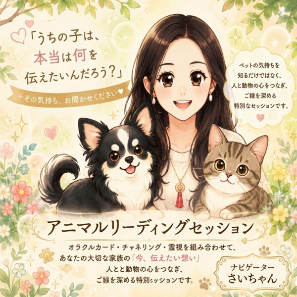 うちの子との特別な「つながり」を深めるアニマルリーディングセッション（ココロとしっぽ）