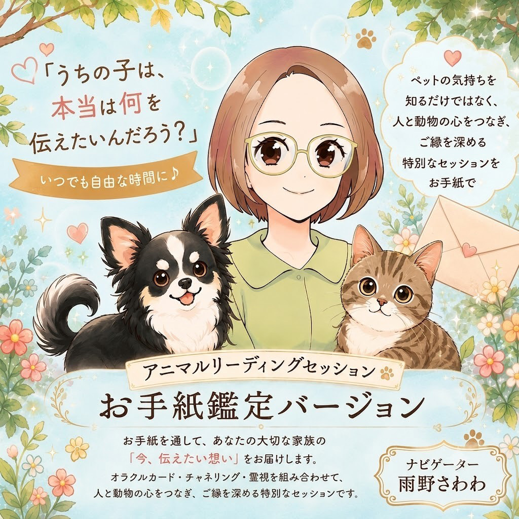 【お手紙鑑定版】うちの子との特別な「つながり」を深めるアニマルリーディングセッション