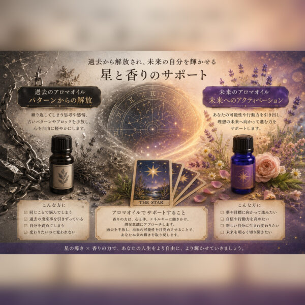 手放して、ひらく。過去と未来のアロマセット（MELISSA）