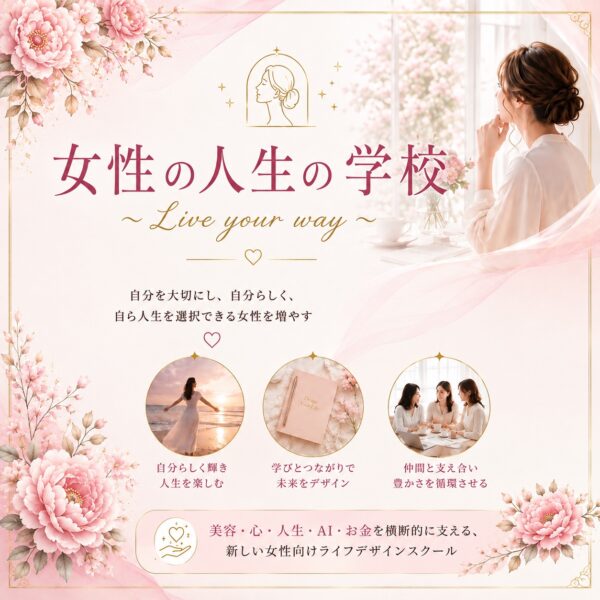 【イヤスタ限定】女性の人生の学校 講座モニター募集(Premium)