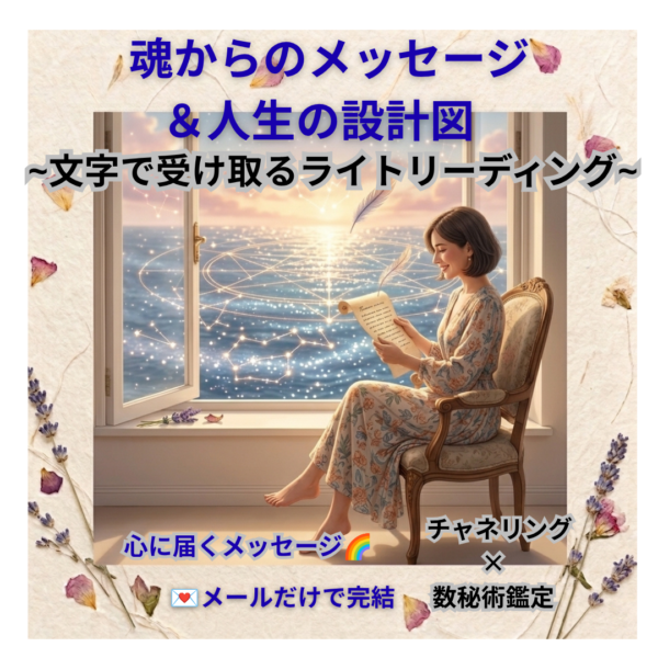 魂からのメッセージ＆人生の設計図 ~文字で受け取るライトリーディング~